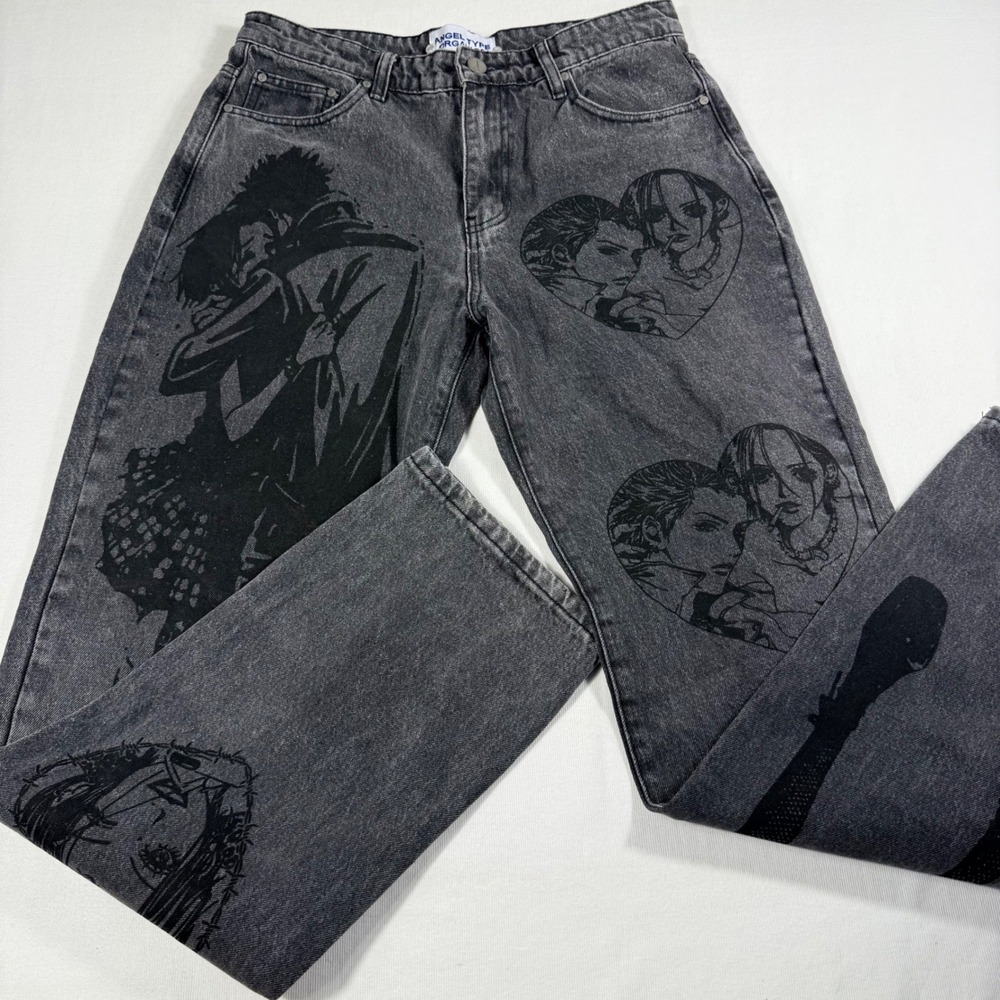 Angel Type Organics RARE Anime Graphic Jeans Black Wash 33 NANA OSAKI Manga
